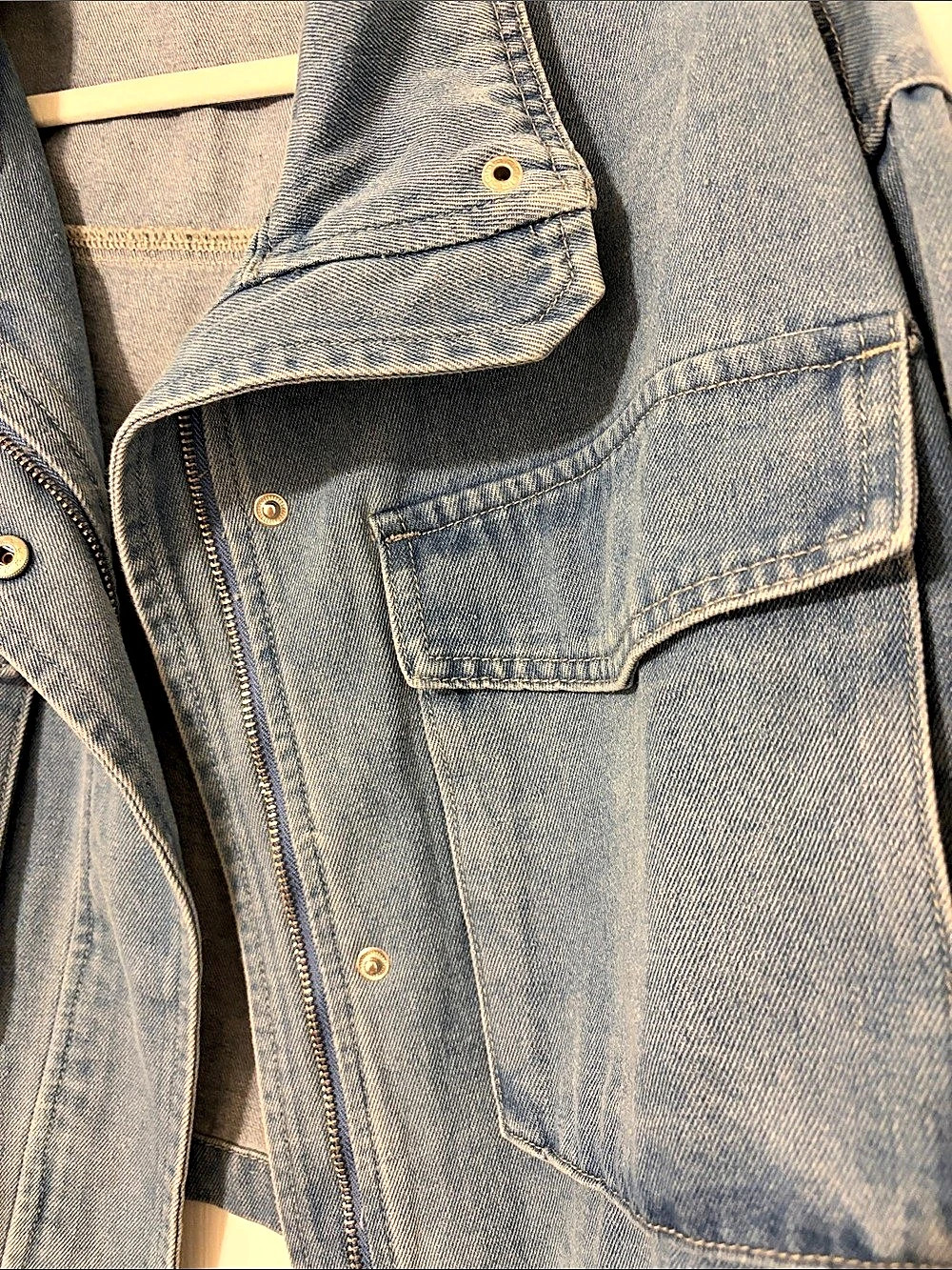 Wishlist Cropped Denim Jacket Blue Medium - Picture 5 of 8